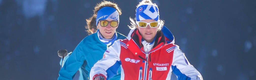 ski nordique moniteurs ESF pour une initiation-sorties uniques 